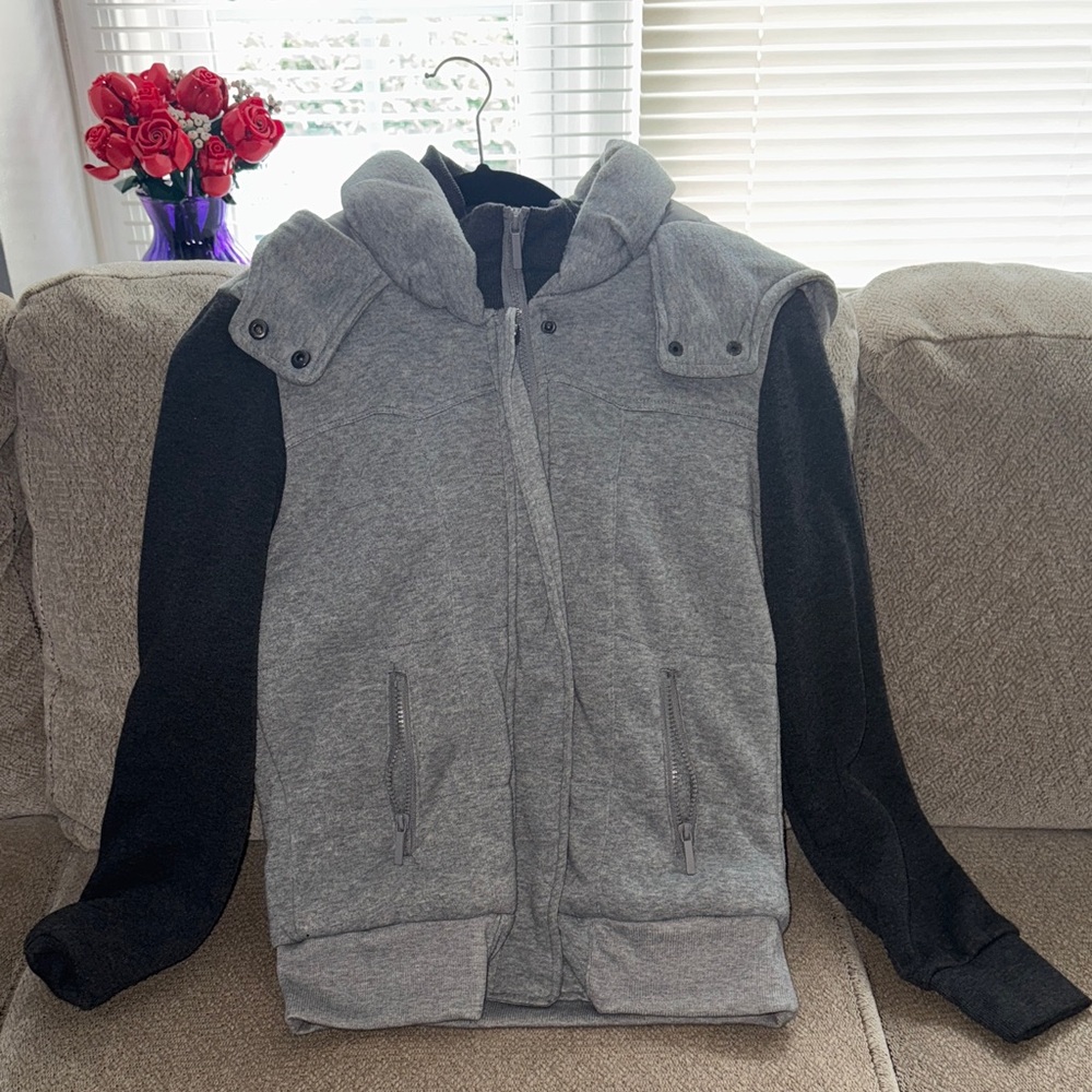 YokiGray and Black Outerwear Jacket